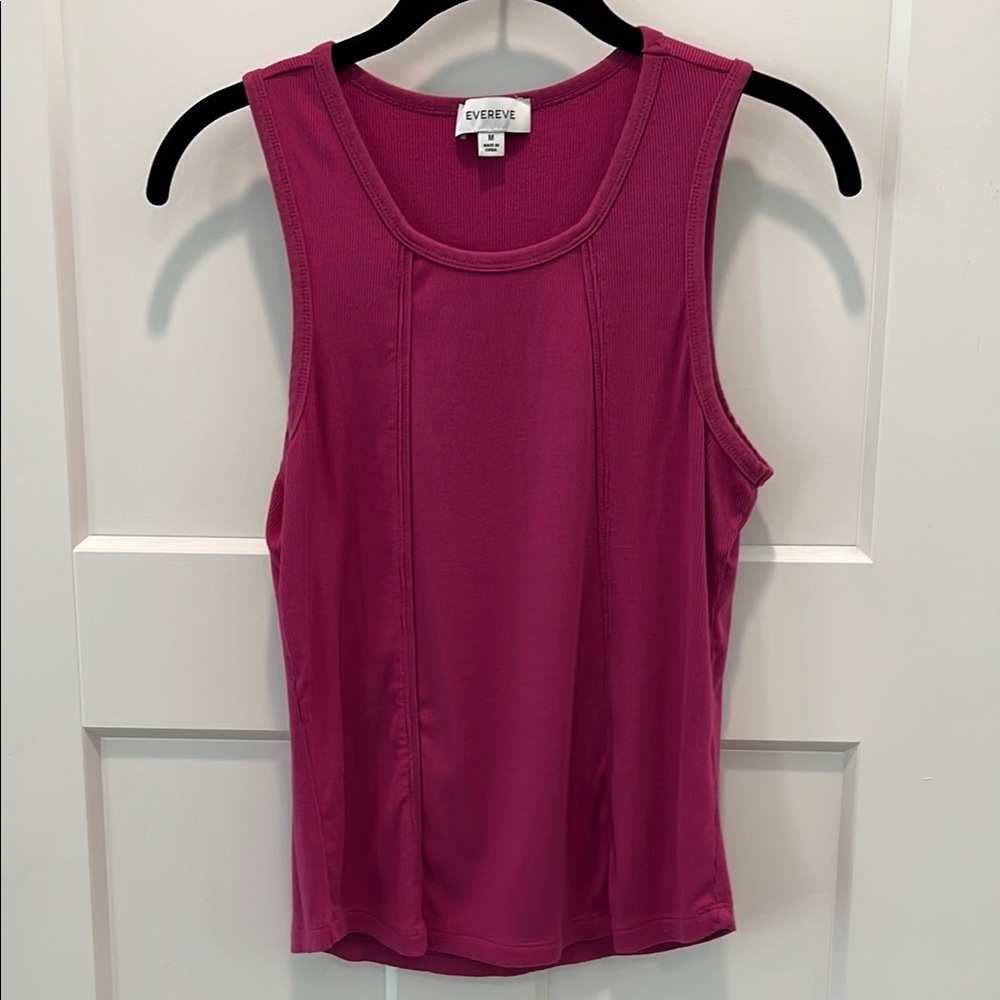 Evereve Pink Fitted Sleeveless Tank Top